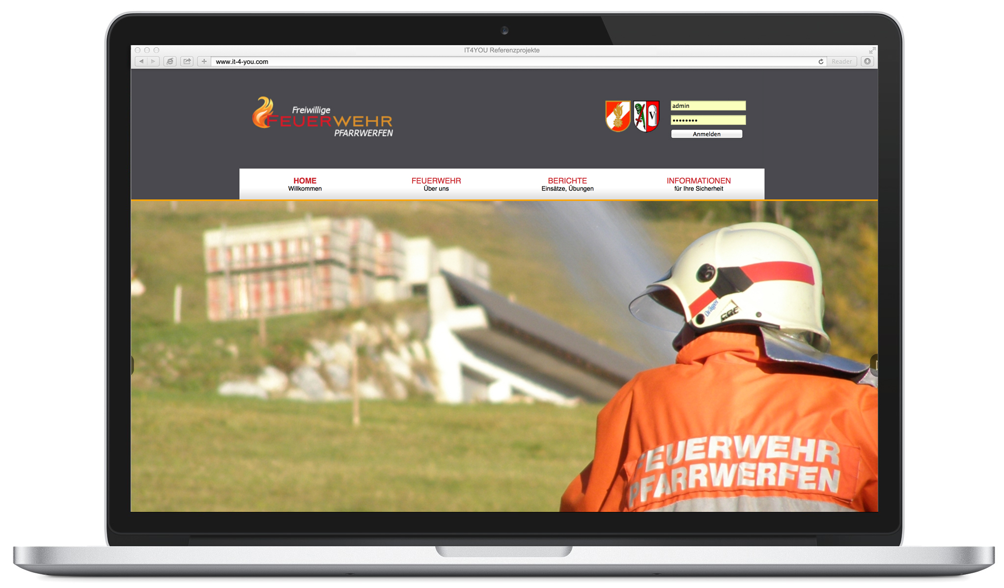 Internetauftritt www.feuerwehr-pfarrwerfen.at