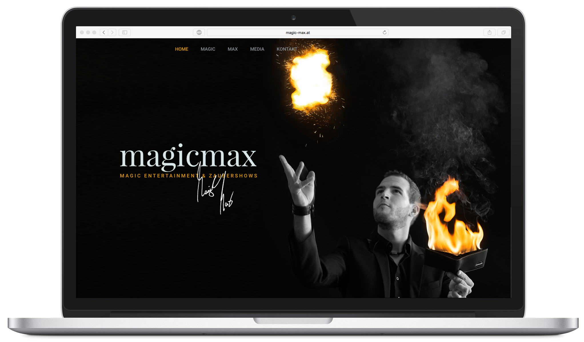 Internetauftritt www.magic-max.at