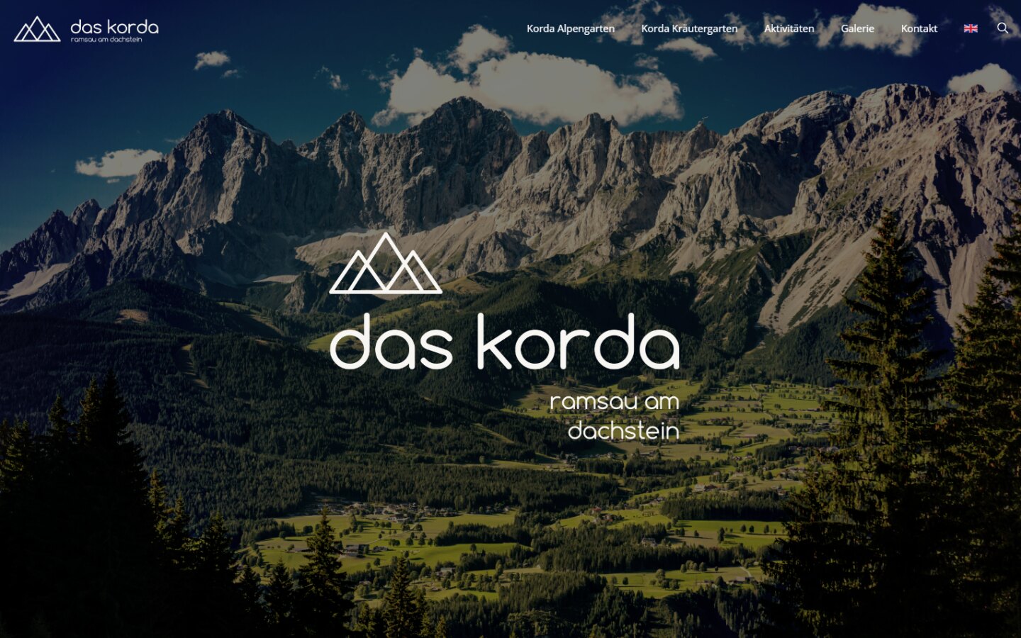 Screenshot der Webseite korda.at